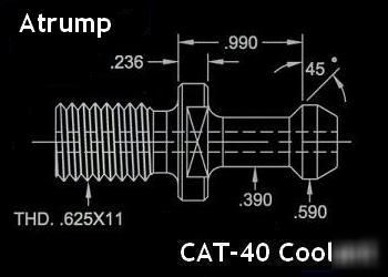 Atrump cnc cat-40 coolant retention knobs