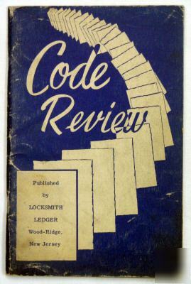 Code review - locksmith ledger code book