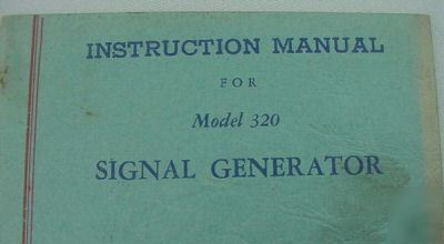 Eico model 320 signal generator instruction manual