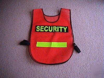 High visibility luminous security safety vest