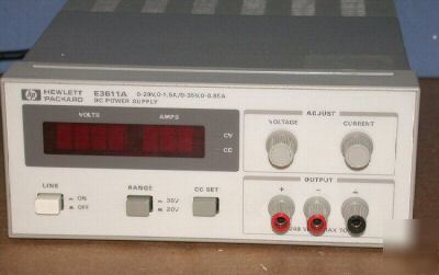 Hp E3611A power supply 0-20VDC 1.5A / 0-35VDC .85A 35W