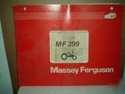 Massey ferguson 399 parts manual old used dealer book