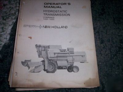 New holland hydrostatic transmission operator manual