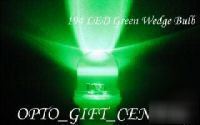 10PCS 194/168 led T10 green bullet shape light 12V