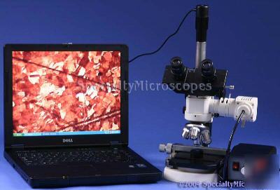 600X metallurgical metallographic trinocular microscope