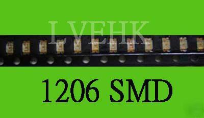 1000P 1206 smt smd super bright green led 800MCD