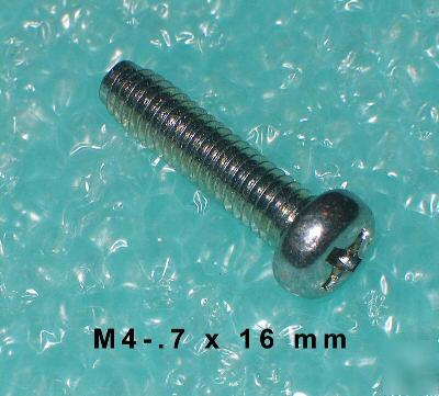 25 metric screws M4-.7 x 16 mm phillip pan head