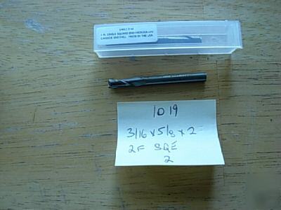 3/16 2 flute carbide end mill 1019 14 lots of 2 pieces