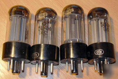5U4M = 5Z4 = 5Z4G = CV1863 rectifier tubes lot of 4