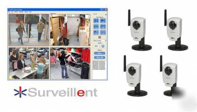 Axis complete ip wireless 4-camera system 802.11 207W