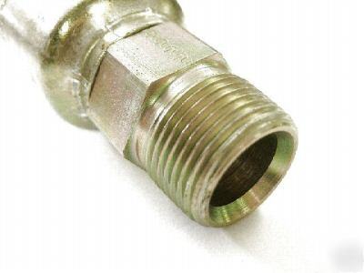 Hydraulic crimp fitting 1/4 inch male pipe for 3/8 hose