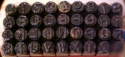 Jewelers 1/4 inch steel alphabet and number stamp set