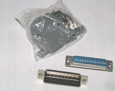 25 pin d connector male serial rs-232 etc with shroud