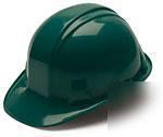 4 pt. ratchet suspension hard hat- green