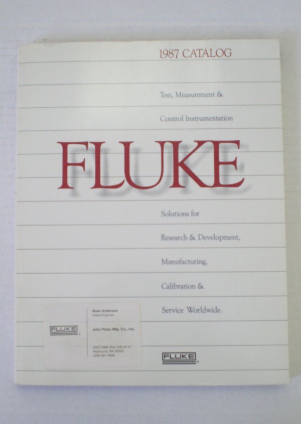 Fluke 1987 test, measurement & control catalog