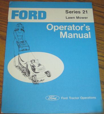 Ford series 21 push lawn mower operator's manual book