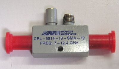 Midwest microwave 10 db 7-12.4 ghz directional coupler