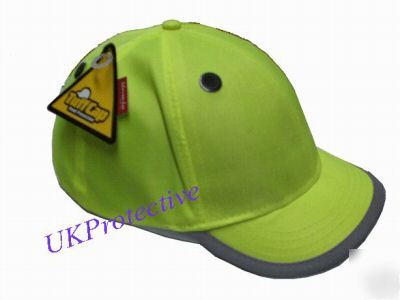 Tuffcap safety bump cap / baseball cap - hi vis yellow