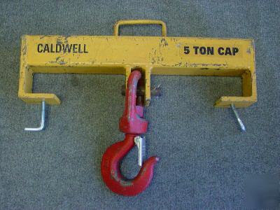 Caldwell group forkilft 5 ton beam hoist retail $420