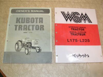 Kubota owner's and workshop manuals tractor model L175