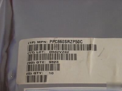 Motorola# PPC860SRZP50C, bga package