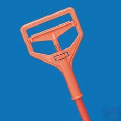 Plastic screw clamp mop handle - fibrglass - 64