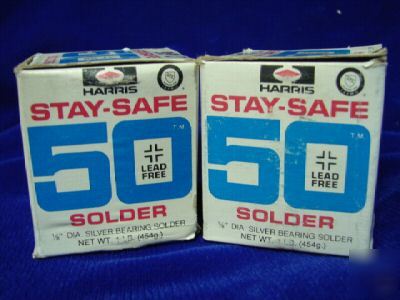 Silver bearing solder- harris stay-safe 50 -lead free