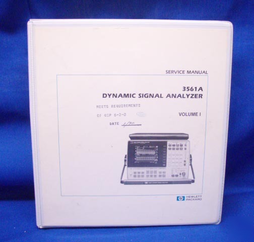 Hp 3561A dynamic signal analyzer service manual v. 1