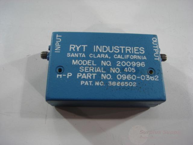 Ryt industries 200996 rf attenuator/filter
