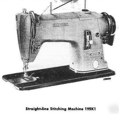 Singer 195K industrial sewing machine service manual