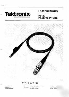 Tek tektronix P6120 operation & service manual