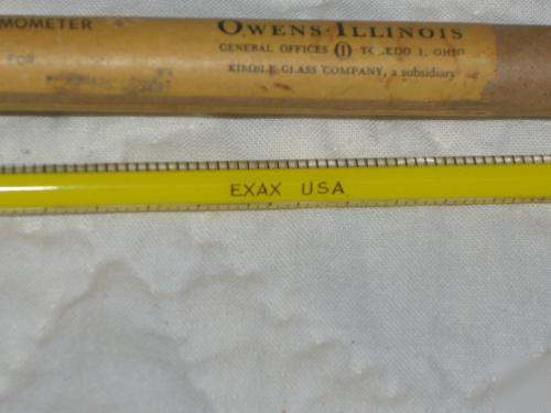 -20 to 110 c exax thermometer lab vintage