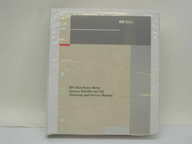 Hp 00436-90053 hp 436A power meter manual
