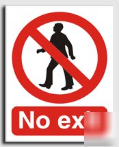 No exit-graphic sign-adh.vinyl-200X250MM(pr-018-ae)