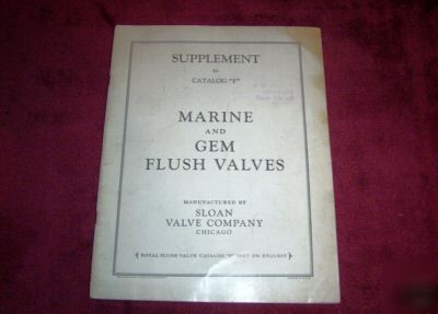 1928 sloan valve company - flush valves catalog 