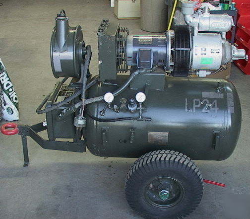 6 hp davey rotary air compressor 200 psi trailer hose r