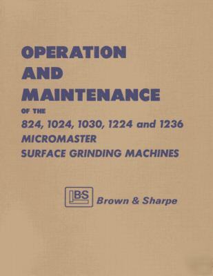 Brown & sharpe micromaster operating maintenance manual