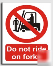 Do not ride/forks sign-adh.vinyl-300X400MM(pr-004-am)