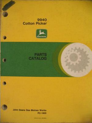 John deere 9940 cotton picker parts catalog manual