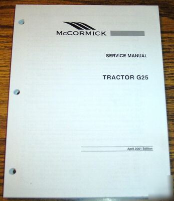 Mccormick G25 tractor service repair shop manual book