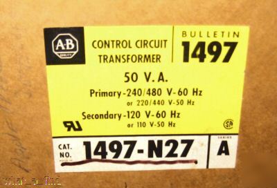 New allen bradley 1497-N27 control circuit transformer