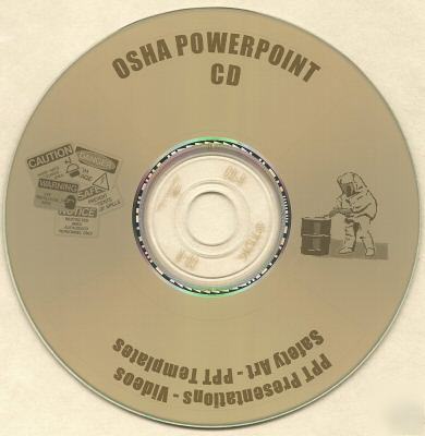 Osha powerpoint safety training cd - plus many extras 