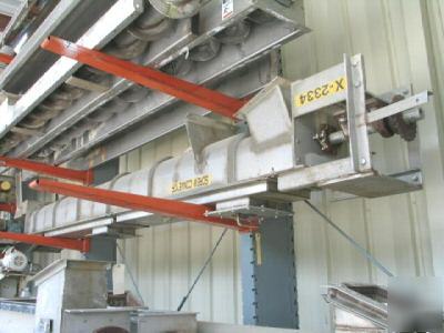 Thomas & muller ss jacketed screw auger conveyor (2969