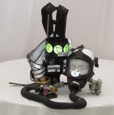 *med* msa custom 4500 ii scba air mask setup