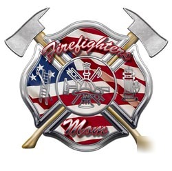 Firefighters mom decal reflective 4