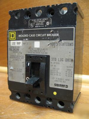 Square d circuit breaker fal FAL34100 100AMP a 100A amp