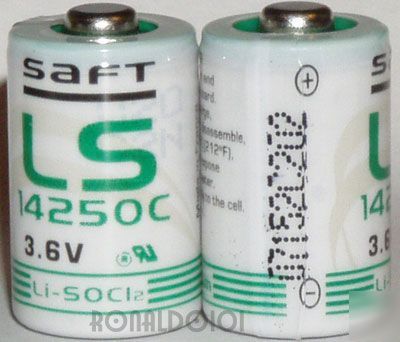 4) battery 14250C 14250 c 3.6V 1/2AA saft mac pram adt