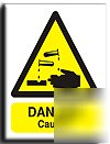 Danger caustic sign-adh.vinyl-200X250MM(wa-026-ae)