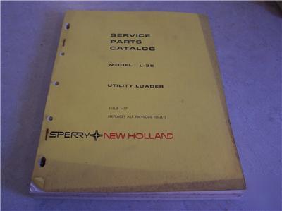 New 1977 holland l-35 utility loader parts catalog