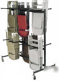 New nps heavy duty steel 84 chair caddy truck cart rack